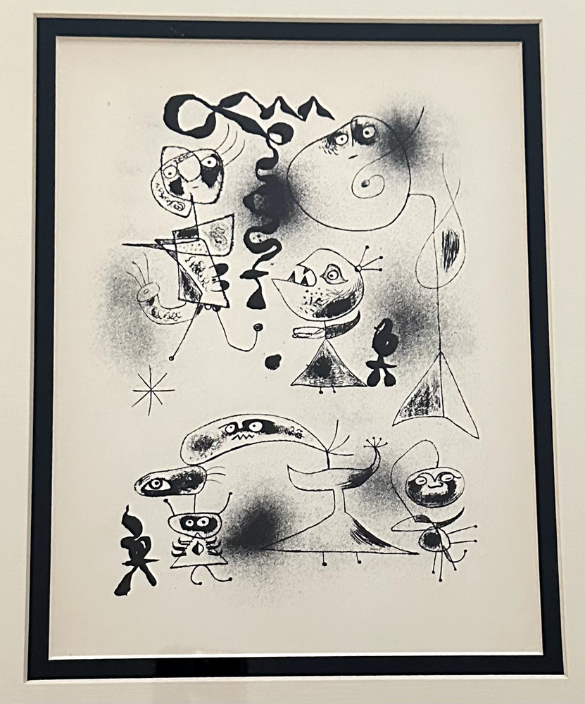 Joan Miro – Abstract Black and White Lithograph I