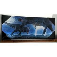 3D Lenticular Dinosaurs Wall Art TRex Battle Lightning Depth Illusion Home Decor