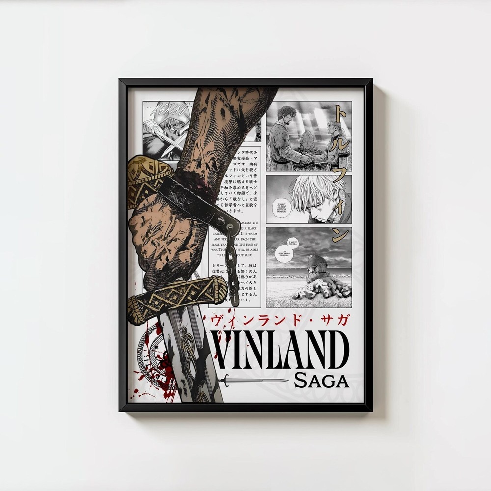 Vinland Saga Poster Thorfinn Viking Anime Wall Art Manga Print