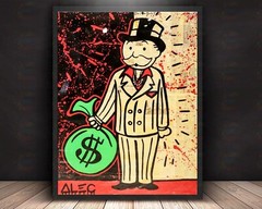 Alec Monopoly Scarface Art Print | Mounted Canvas | Framed Canvas | Acrylic