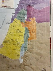 Historical Medieval Mid East Map 39″ X 27″. Palestine In The Time Of Jesus.