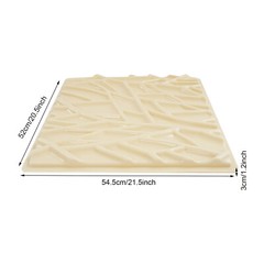 For Living Room Bedroom 3D-B008 3D Beige Modern Wall Mount Panels 54*54cm NEW/US