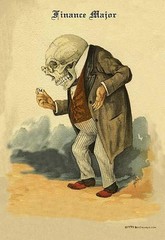 Finance Major by Louis Crusius MD – Funny Skeleton Characters – Art Print