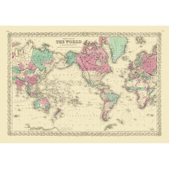 Historic Map – World – Colton – Vintage Wall Art