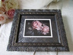 Frame & Peony,8×10 Ornate Frame,Art Print,Victorian,Cottage,Goth,Event,Baroque