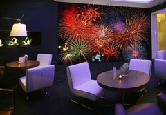 Colorful Fireworks Wall Mural 144Wx100H Removable| Colors Explosion Celebration