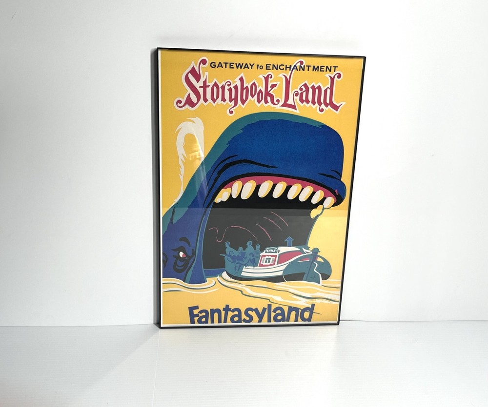 Storybook Land Canals Attraction Poster FRAMED 12″x18″ ~ Disneyland