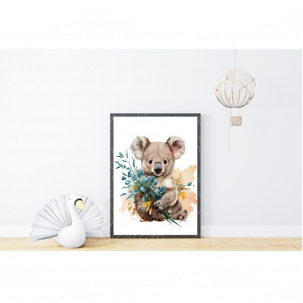 Wall Art Print A4 | Koala 4 – NO FRAME NOT INCLUDED – PRINT ONLY