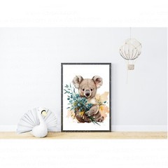 Wall Art Print A4 | Koala 4 – NO FRAME NOT INCLUDED – PRINT ONLY