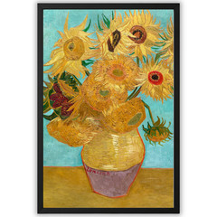Vincent van Gogh Sunflowers in Vase Framed Print 11×17 Classic Floral Wall Art