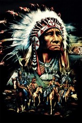 Native American Print Canvas Drawing Wall Art Home Decor – POSTER 20×30