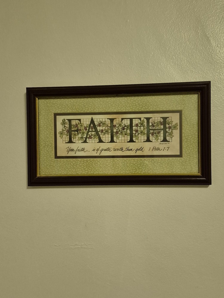 Faith Framed Wall art, 13 in x 7.5 in