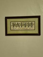 Faith Framed Wall art, 13 in x 7.5 in
