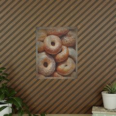 Vintage BAGEL Wall Art, Retro Baking Bread Poster, Jewish Bakery Kitchen Decor