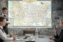18»x29» United States Map USA Geography US 1953 History Poster Wall Chart