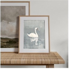 Timeless Swan Painting – Vintage Art Print for Gallery Wall
