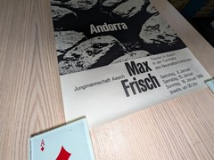 Vintage 1966 Max Frisch «Andorra» Poster – 25×14.5″