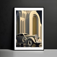 Art Deco Printable wall art, Vintage Luxury Car Wall Art Poster, Art deco Poster