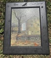 Billy Jacobs «Autumn Moon» Pumpkins In Fall Autumn Wood Framed 12×16 See Photos