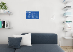 Lost In Space Robot Blueprint Cool Wall Decor Art Print Poster 12×18