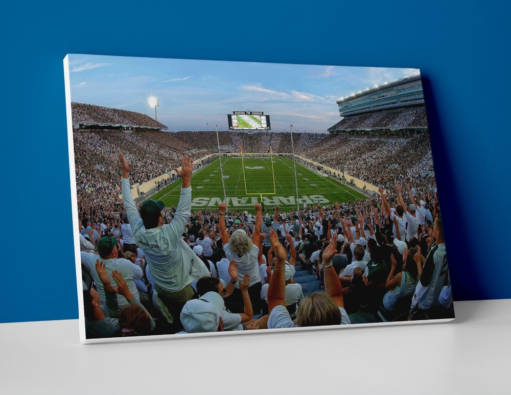 Michigan State Football Stadium Poster or Canvas – Michigan State Wall Art Decor