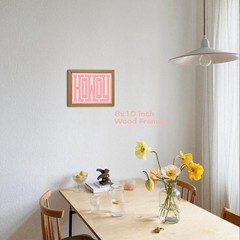 Wall Art (Pink HOWDY, 10L x 8W, Framed)