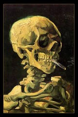 Vincent Van Gogh Skull Of A Skeleton With Burning Cigarette Poster 24×36