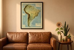 South America Map, South America 2D Relief Map – 2D Flat