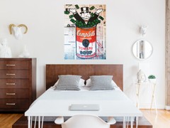 Alec Monopoly Campbell Soup Art Print |Mounted Canvas | Framed Canvas |Acrylic