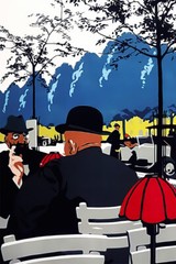 Berlin German Cafe Coffee Germany German Travel Vintage Art Wall – POSTER 20×30
