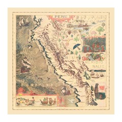 Old Map of Peru 1947 – Vintage Peru Art Wall Decor