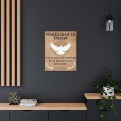 Confirmed in Christ 2 Peter 3:18 Bible Canvas Christian Wall Ar
