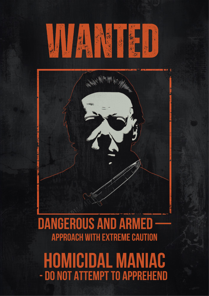 Michael Myers Halloween Horror Wall Collage Wanted Style Poster