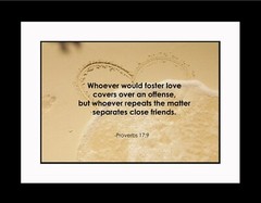 Proverbs 17:9 Whoever Would Poster Print Picture or Framed Wall Art