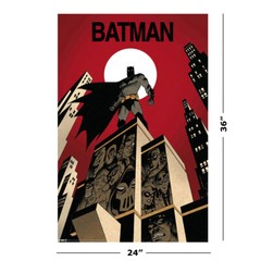 Batman – DC Comics Poster (Standing On Skyscraper & Villains) (Size: 24″ x 36″)