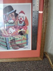 Vintage 1970s THE TRUNK Chuck Oberstein Framed COA Fine Print A.P.F. Wall Art