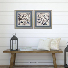 2 Piece Framed Canvas Transfer Nature Art Print 17 In. X 17 In.