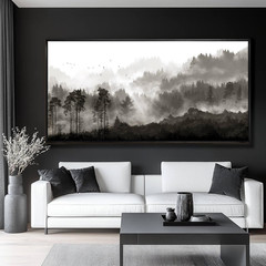 Large Black and White Tree Canvas Wall Art for Living Room or Bedroom 24”X48”