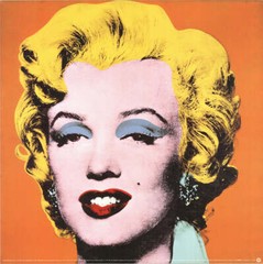 ANDY WARHOL Marilyn Orange (sm) 25.5″ x 25.5″ Poster 1995 Pop Art Yellow, Orange