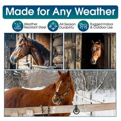 Horse Tie Ring – 2-3/8″ inches Heavy-Duty Solid Steel Cross Tie Ring for Horses,