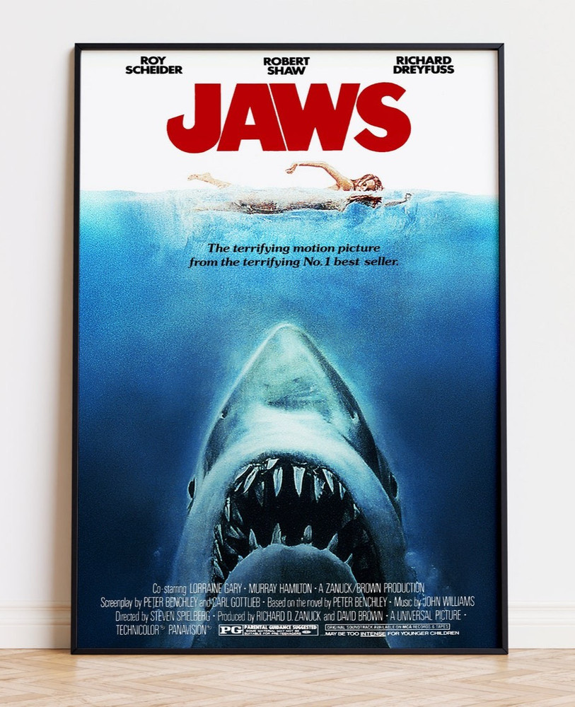 Jaws Movie Poster – Classic Film Wall Art Print – High Quality Home Decor