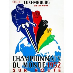 Vintage Cycling Poster Art Series -Set of 5, Tour de France, World Championships