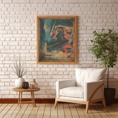 Retro DRAGON SLAYER Wall Art, Fantasy Sword Warrior Dinosaur Girl Poster Print