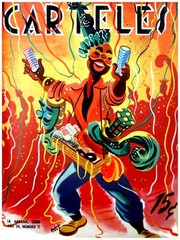 433.Decor Design Poster Joyful Carnival party trick seller.Home interior retro