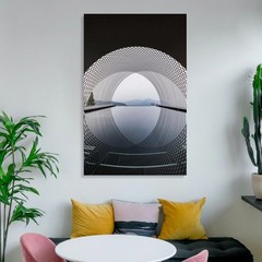 Art Poster Unique Architecture Unframed Inside Canvas Decor 12×18 Inch 1-Piece