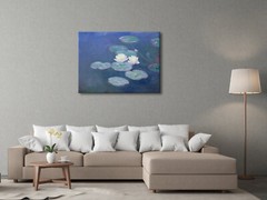 Large Water Lilies Canvas Prints Wall Art of Claude Monet Classical Flowers