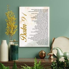 Inspirational Bible Verse Print Positive Psalm 91 He Who Dwells in the Secret…