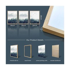 Framed Canvas Wall Art For Living Room-Wall Decorations For Bedroom Foggy For…