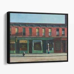 Early Sunday Morning by Edward Hopper America Paintings Canvas Print Wall Art