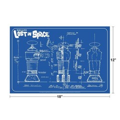 Lost In Space Robot Blueprint Cool Wall Decor Art Print Poster 12×18